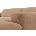 Karen højrevendt chaiselong sofa i velour 250 x 185 cm - Beige