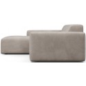 Karen venstrevendt chaiselong sofa i velour 250 x 185 cm - Kamelbrun