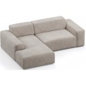 Karen venstrevendt chaiselong sofa i velour 250 x 185 cm - Kamelbrun