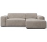 Karen højrevendt chaiselong sofa i velour 250 x 185 cm - Taupe