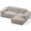 Karen højrevendt chaiselong sofa i velour 250 x 185 cm - Kamelbrun