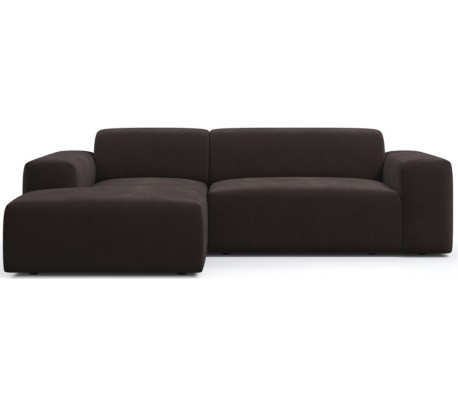Karen venstrevendt chaiselong sofa i velour 250 x 185 cm - Taupe