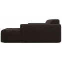 Karen højrevendt chaiselong sofa i velour 250 x 185 cm - Taupe