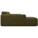 Karen venstrevendt chaiselong sofa i velour 250 x 185 cm - Mørkebrun