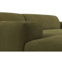 Karen venstrevendt chaiselong sofa i velour 250 x 185 cm - Mørkebrun