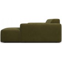 Karen højrevendt chaiselong sofa i velour 250 x 185 cm - Mørkebrun