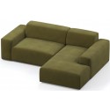 Karen højrevendt chaiselong sofa i velour 250 x 185 cm - Mørkebrun