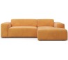 Karen højrevendt chaiselong sofa i velour 250 x 185 cm - Sennep