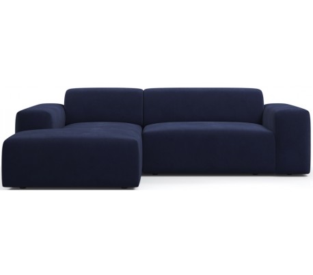 Karen venstrevendt chaiselong sofa i velour 250 x 185 cm - Lyseblå