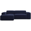 Karen venstrevendt chaiselong sofa i velour 250 x 185 cm - Lyseblå