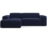 Karen venstrevendt chaiselong sofa i velour 250 x 185 cm - Blå