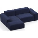 Karen venstrevendt chaiselong sofa i velour 250 x 185 cm - Lyseblå