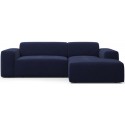 Karen højrevendt chaiselong sofa i velour 250 x 185 cm - Lyseblå