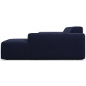 Karen højrevendt chaiselong sofa i velour 250 x 185 cm - Lyseblå