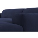 Karen højrevendt chaiselong sofa i velour 250 x 185 cm - Lyseblå