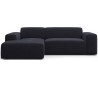 Karen venstrevendt chaiselong sofa i velour 250 x 185 cm - Navyblå