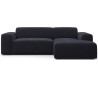 Karen højrevendt chaiselong sofa i velour 250 x 185 cm - Navyblå