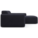 Karen højrevendt chaiselong sofa i velour 250 x 185 cm - Blå