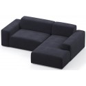 Karen højrevendt chaiselong sofa i velour 250 x 185 cm - Blå