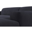 Karen højrevendt chaiselong sofa i velour 250 x 185 cm - Blå