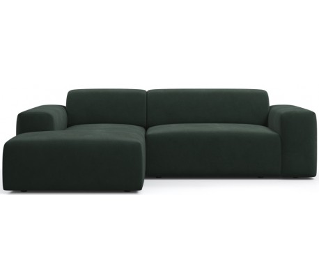 Karen venstrevendt chaiselong sofa i velour 250 x 185 cm - Navyblå
