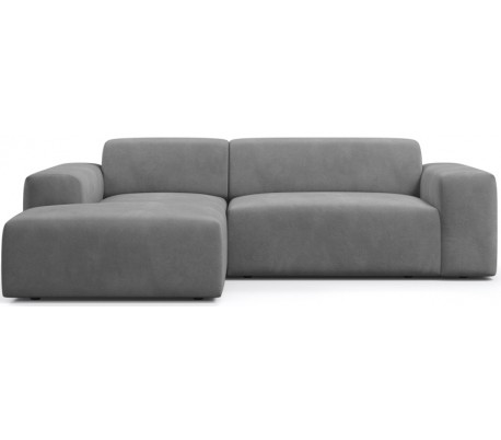 Karen venstrevendt chaiselong sofa i velour 250 x 185 cm - Mint
