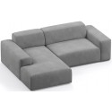 Karen venstrevendt chaiselong sofa i velour 250 x 185 cm - Mint