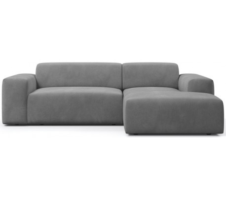 Karen højrevendt chaiselong sofa i velour 250 x 185 cm - Mint