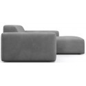 Karen højrevendt chaiselong sofa i velour 250 x 185 cm - Mint