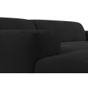 Karen venstrevendt chaiselong sofa i velour 250 x 185 cm - Lysegrå