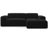 Karen højrevendt chaiselong sofa i velour 250 x 185 cm - Sort