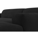 Karen højrevendt chaiselong sofa i velour 250 x 185 cm - Lysegrå