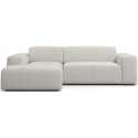 Karen venstrevendt chaiselong sofa i velour 250 x 185 cm - Beige