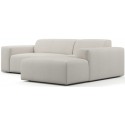 Karen venstrevendt chaiselong sofa i polyester 250 x 185 cm - Creme