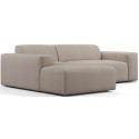 Karen venstrevendt chaiselong sofa i polyester 250 x 185 cm - Creme