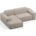 Karen venstrevendt chaiselong sofa i polyester 250 x 185 cm - Creme