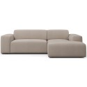 Karen højrevendt chaiselong sofa i polyester 250 x 185 cm - Creme
