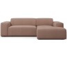 Karen højrevendt chaiselong sofa i polyester 250 x 185 cm - Svag rosa