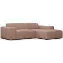 Karen højrevendt chaiselong sofa i polyester 250 x 185 cm - Beige