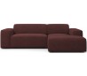 Karen højrevendt chaiselong sofa i polyester 250 x 185 cm - Bordeaux
