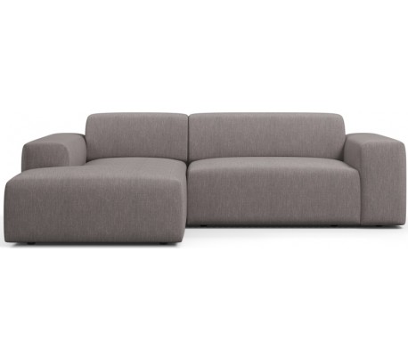 Karen venstrevendt chaiselong sofa i polyester 250 x 185 cm - Lysegrå