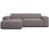 Karen venstrevendt chaiselong sofa i polyester 250 x 185 cm - Grå