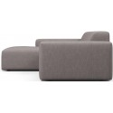 Karen venstrevendt chaiselong sofa i polyester 250 x 185 cm - Lysegrå