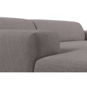 Karen venstrevendt chaiselong sofa i polyester 250 x 185 cm - Lysegrå