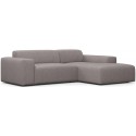 Karen højrevendt chaiselong sofa i polyester 250 x 185 cm - Lysegrå
