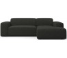 Karen højrevendt chaiselong sofa i polyester 250 x 185 cm - Antracit