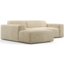 Karen venstrevendt chaiselong sofa i polyester 250 x 185 cm - Creme