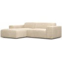 Karen venstrevendt chaiselong sofa i polyester 250 x 185 cm - Creme