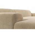 Karen venstrevendt chaiselong sofa i polyester 250 x 185 cm - Creme