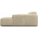 Karen venstrevendt chaiselong sofa i corduroy 250 x 185 cm - Creme